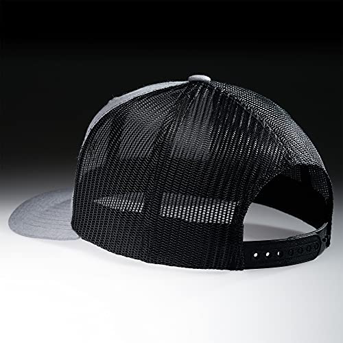 LARIX GEAR Trucker Hat Mountain Tree Heather Gray Black LARIX GEAR Trucker Hat Mountain Tree Heather Gray Black